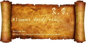 Klippel Valéria névjegykártya